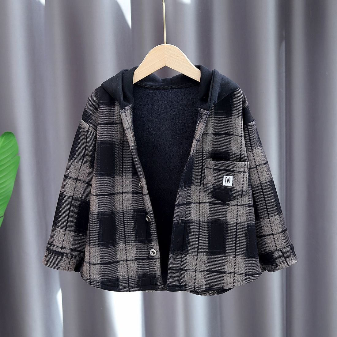 Flannel Shirt Lined - 2025 New Boys Autumn Winter Fleece