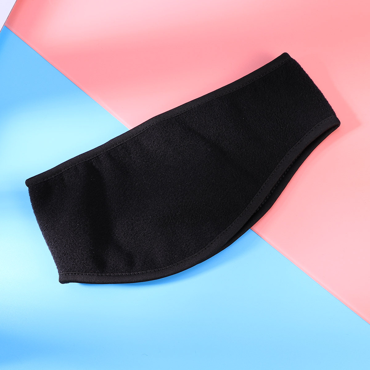 Fleece Ear Warmer Band - Unisex Black Ear Warmer Headband Winter