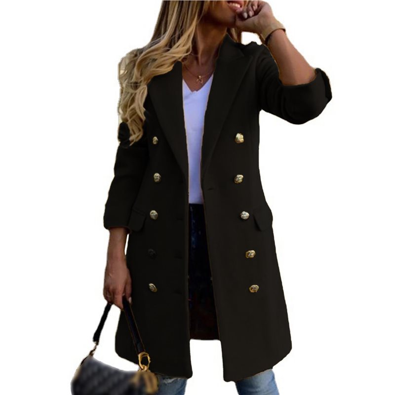 A24F-Women Fall Winter Wool Co - Wool Coat Peacoat 리뷰 및 가격