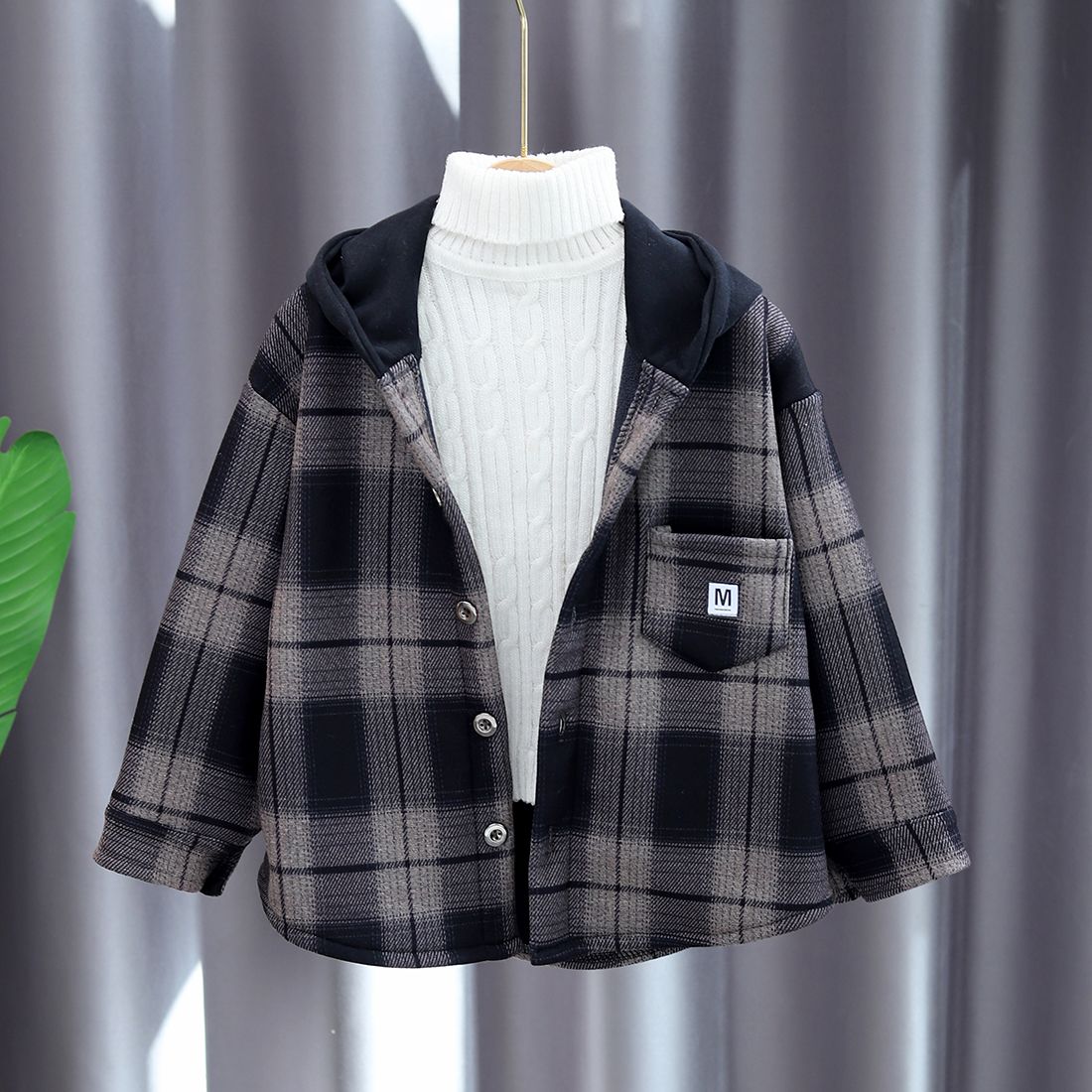 2025 New Boys Autumn Winter Fl - Flannel Shirt Lined 리뷰 및 가격
