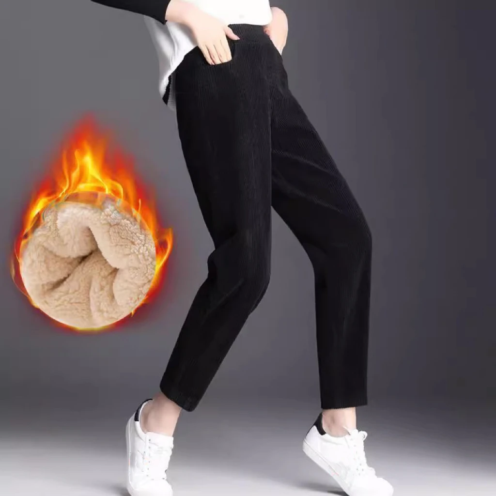 1pcs Women Autumn Winter Plush - Corduroy Pant Warm 리뷰 및 가격