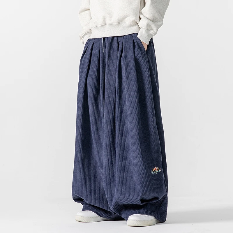 Men Corduroy Wide Leg Pants Me - Corduroy Pant Warm 리뷰 및 가격