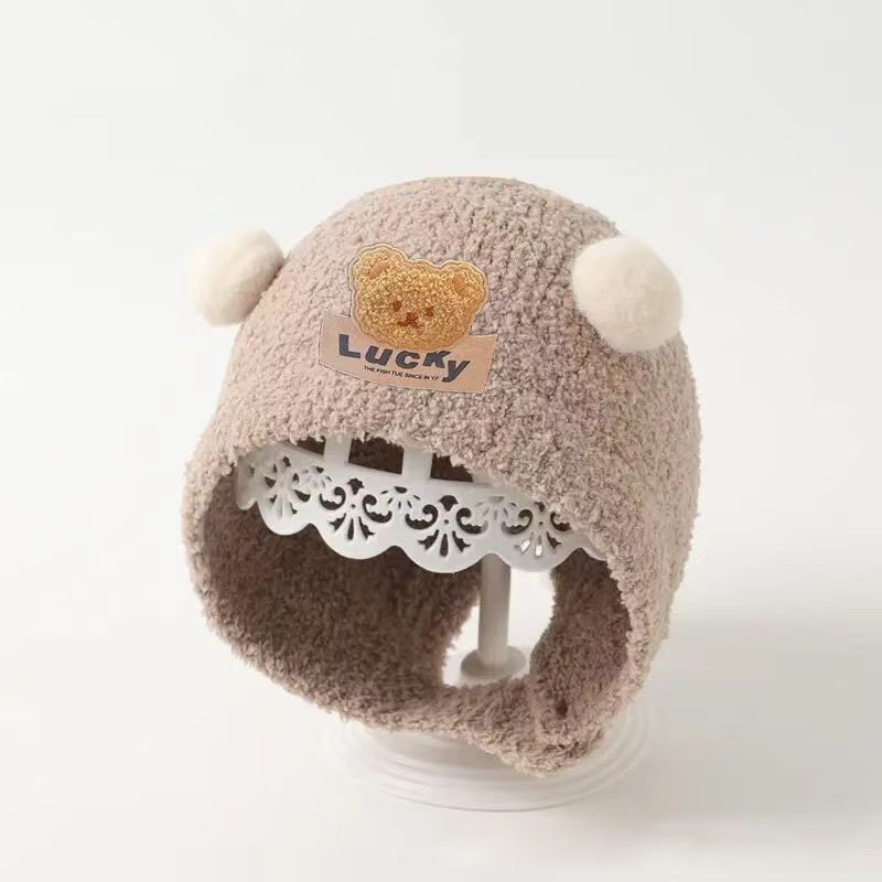 Cute Bear Baby Ear Protection  - Knit Beanie Hat Warm 리뷰 및 가격
