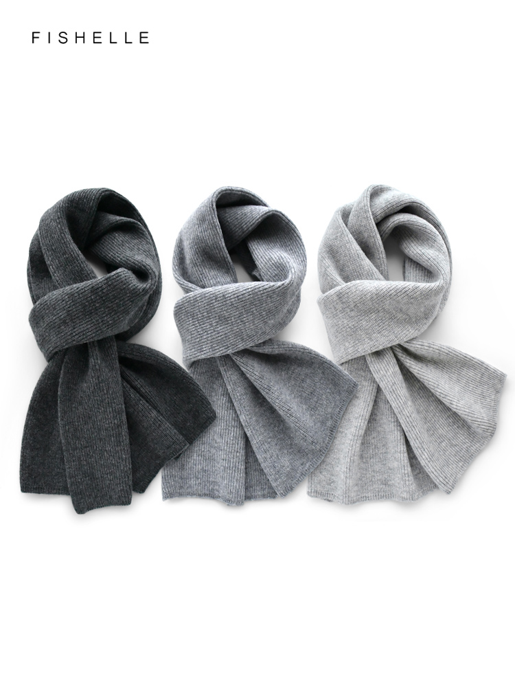 Gray solid color cashmere scar - Wool Scarf Men 리뷰 및 가격