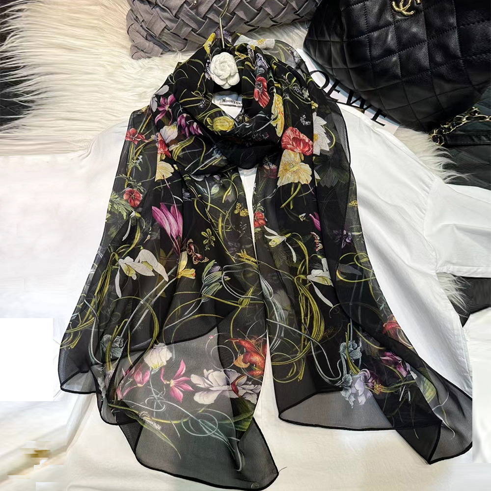 BYSIFA|New Black Pure Silk Wom - Shawl Wrap Winter 리뷰 및 가격