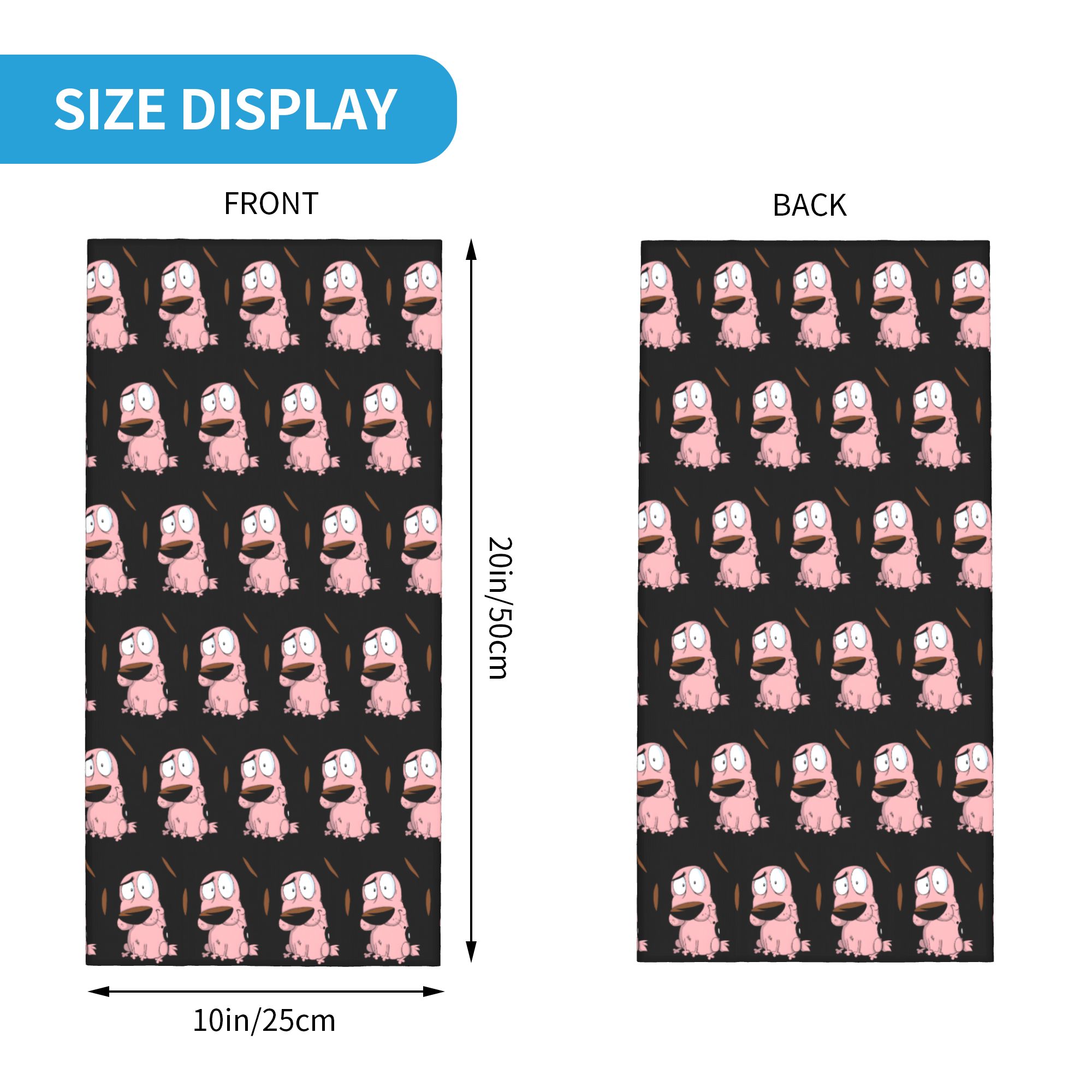 Custom Cartoon Courage Dog Win - Neck Gaiter Fleece 리뷰 및 가격