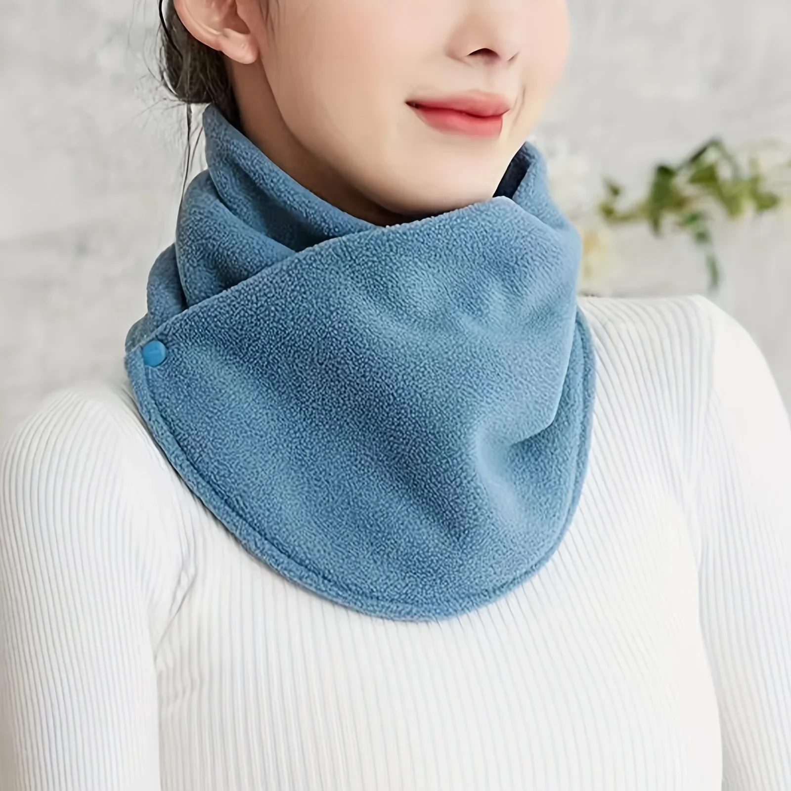 Classic Solid Color Snap Neck  - Neck Gaiter Fleece 리뷰 및 가격