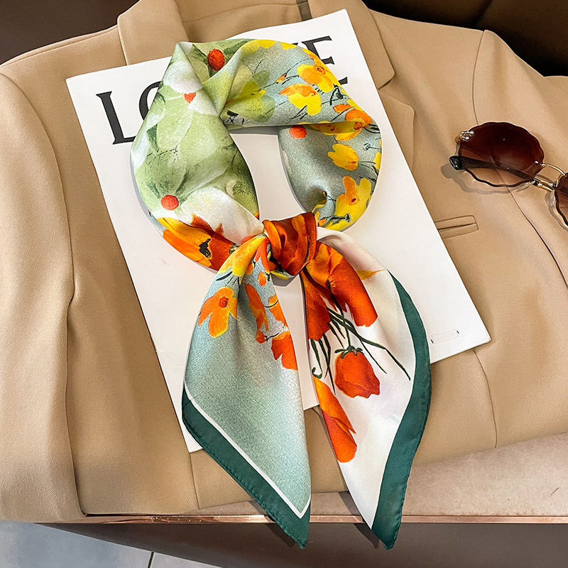 70x70cm Silk Scarf Square For  - Shawl Wrap Winter 리뷰 및 가격