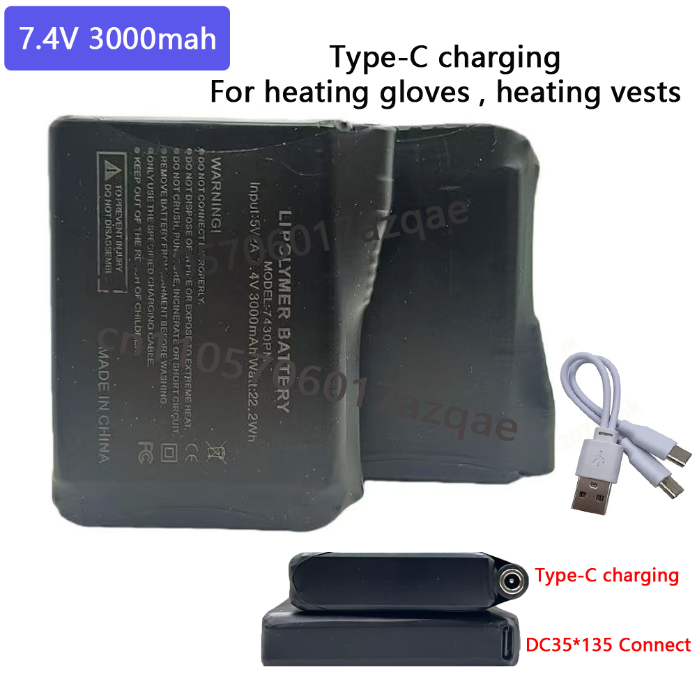 7.4V 3000mah Heated Gloves Bat - Heated Vest Battery 리뷰 및 가격