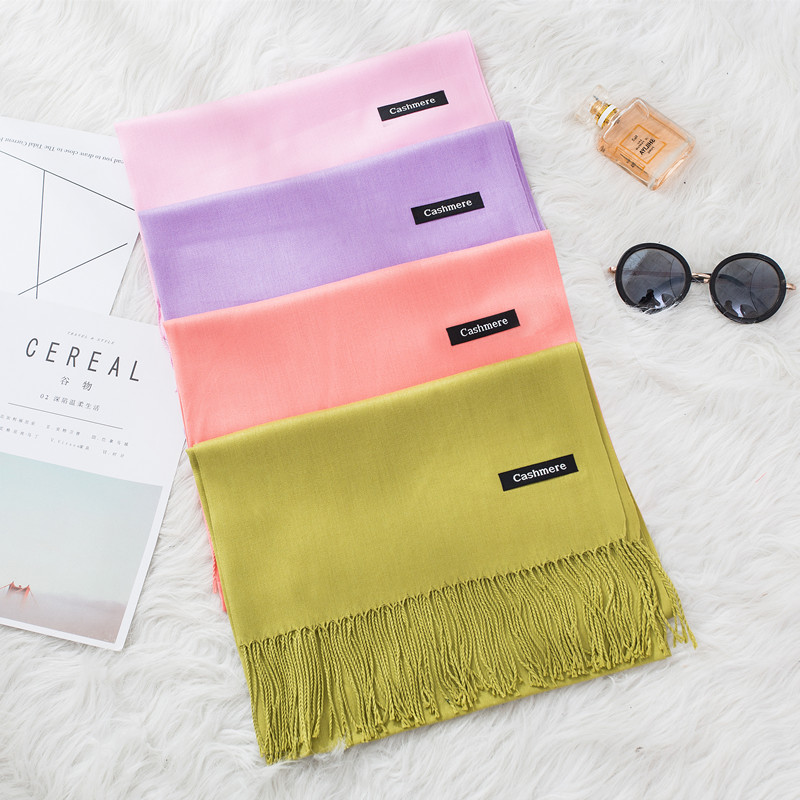 Fashion Solid Color 2020 Women - Cashmere Pashmina Wrap 리뷰 및 가격