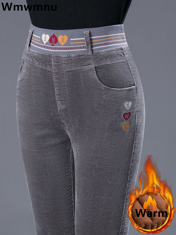 Winter Thicken Plush Lined Pen - Corduroy Pant Warm 리뷰 및 가격