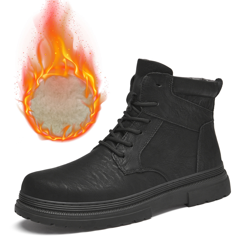 Warm Winter Men Leather Shoes  - Waterproof Winter Boot 리뷰 및 가격