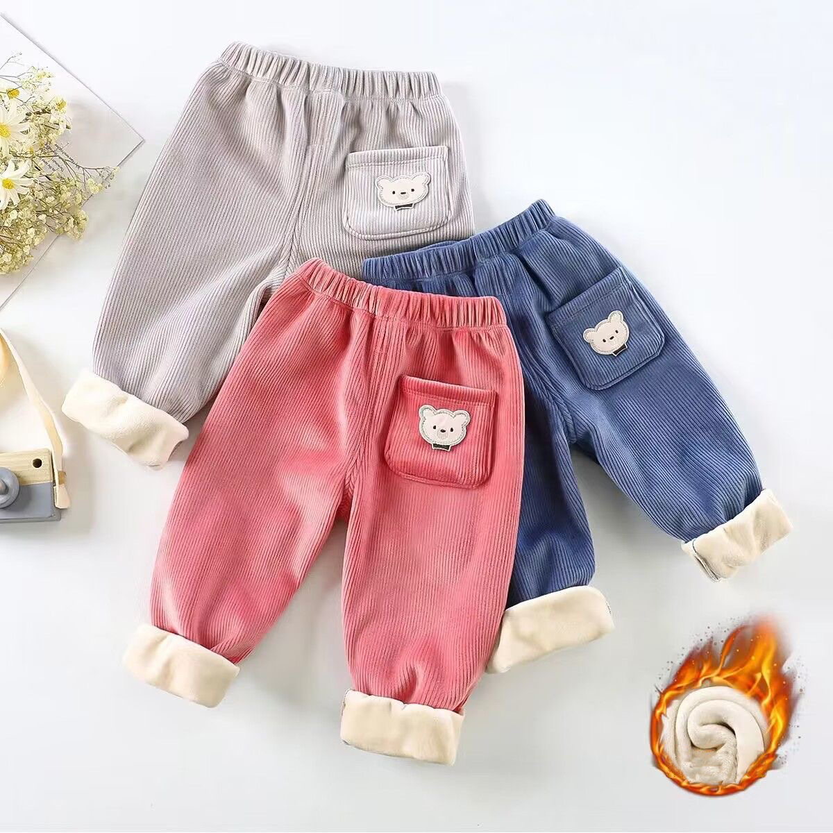 1pcs Boy Girl Winter Velvet Co - Corduroy Pant Warm 리뷰 및 가격