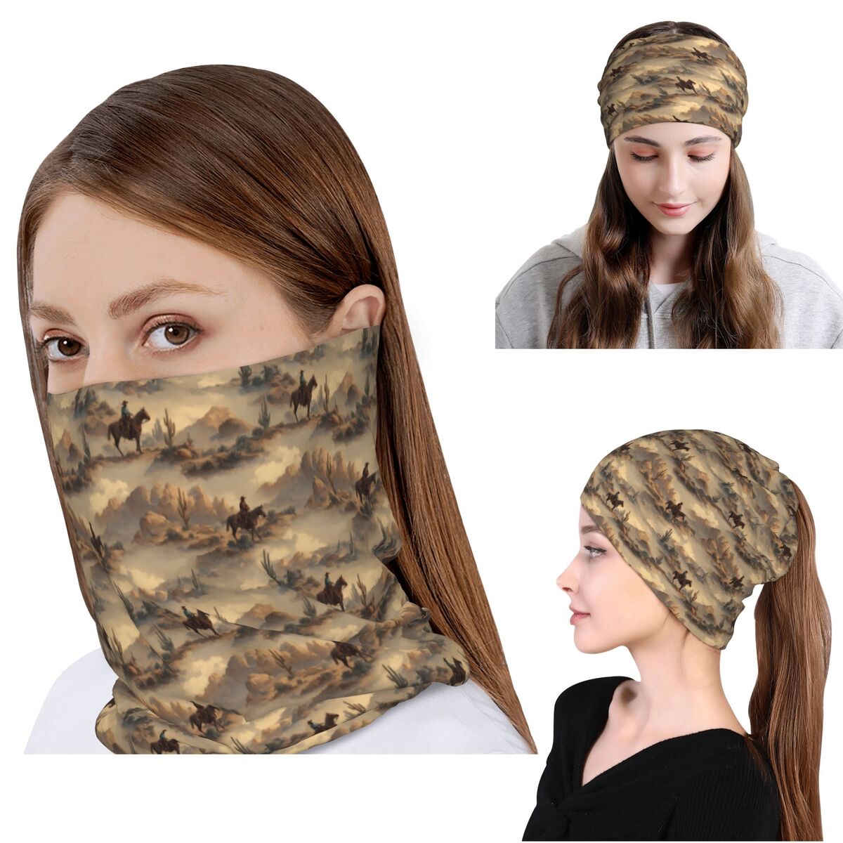 Cowboy In Desert Western Lands - Knit Beanie Hat Warm 리뷰 및 가격