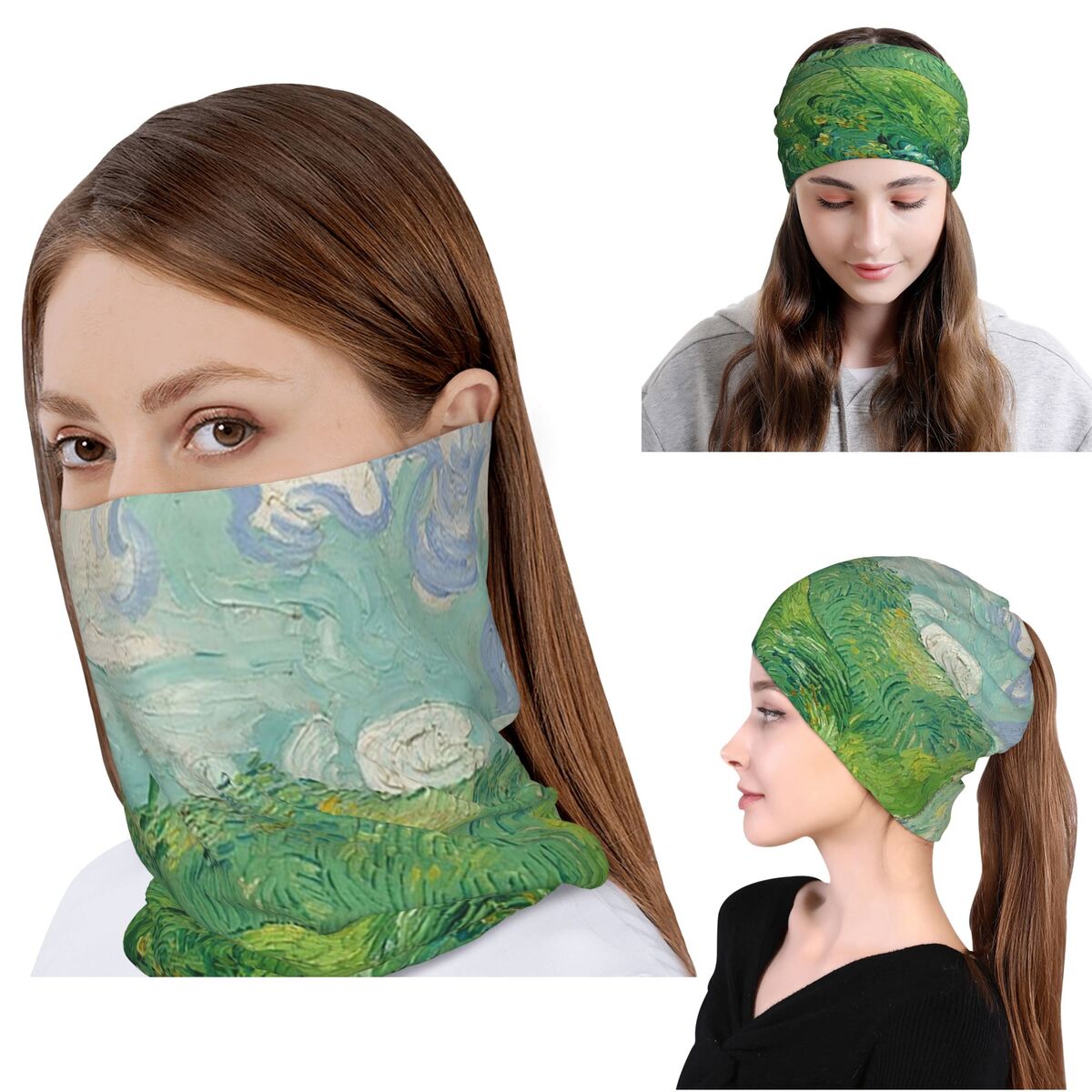 Green Wheat Fields, Auvers, Vi - Knit Beanie Hat Warm 리뷰 및 가격
