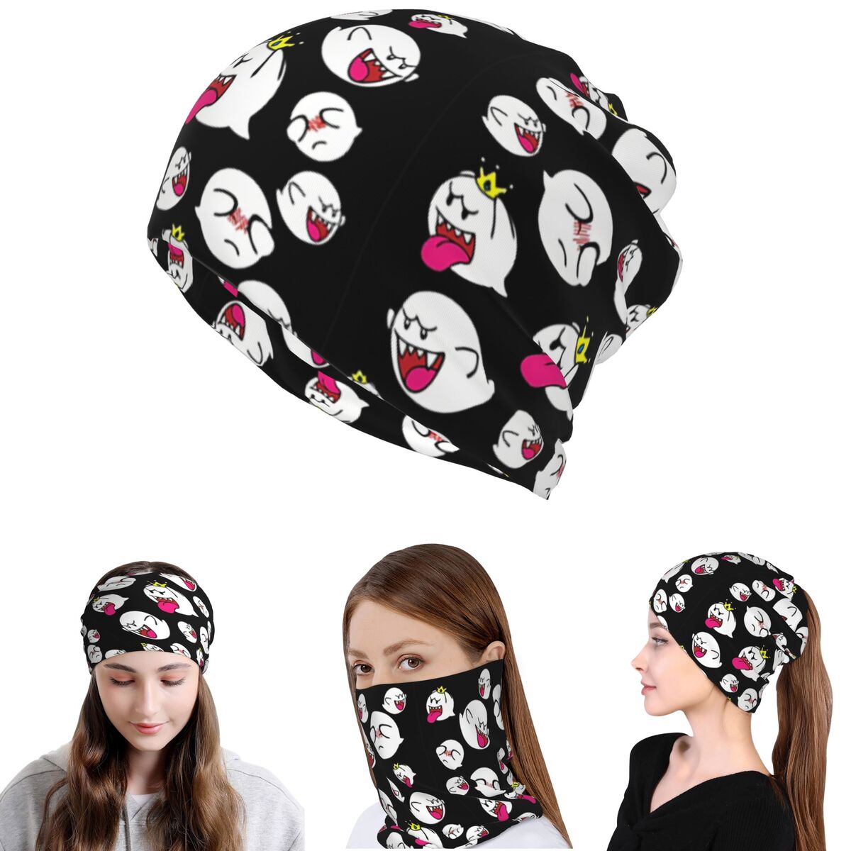 King Boo Bandana Neck Gaiter M - Knit Beanie Hat Warm 리뷰 및 가격