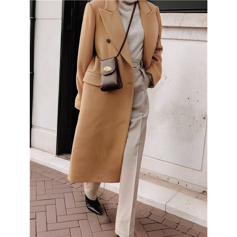 A24F-Womens Long Wool Coats Fa - Wool Coat Peacoat 리뷰 및 가격
