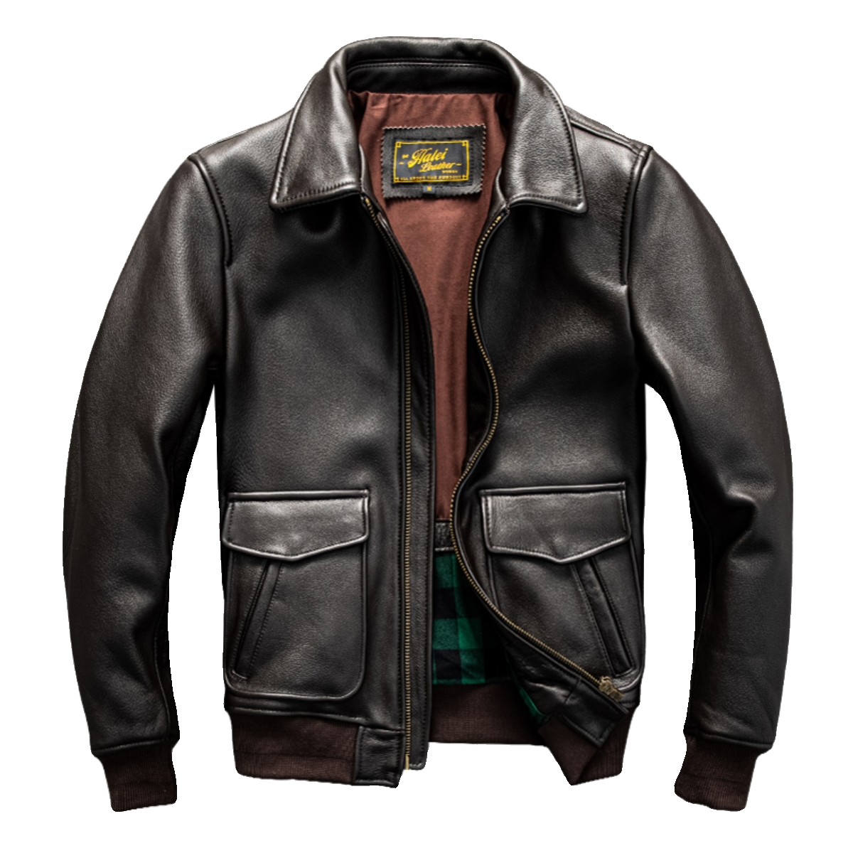 Dark Brown Winter Leather Jack - Down Jacket Packable 리뷰 및 가격