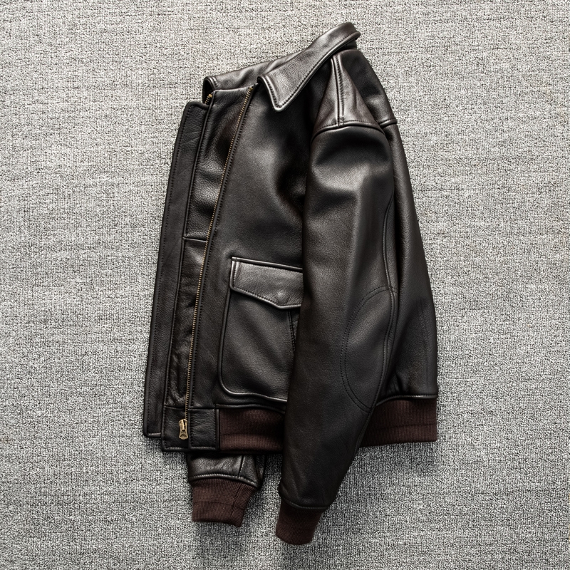 Dark Brown Winter Leather Jack - Down Jacket Packable 리뷰 및 가격