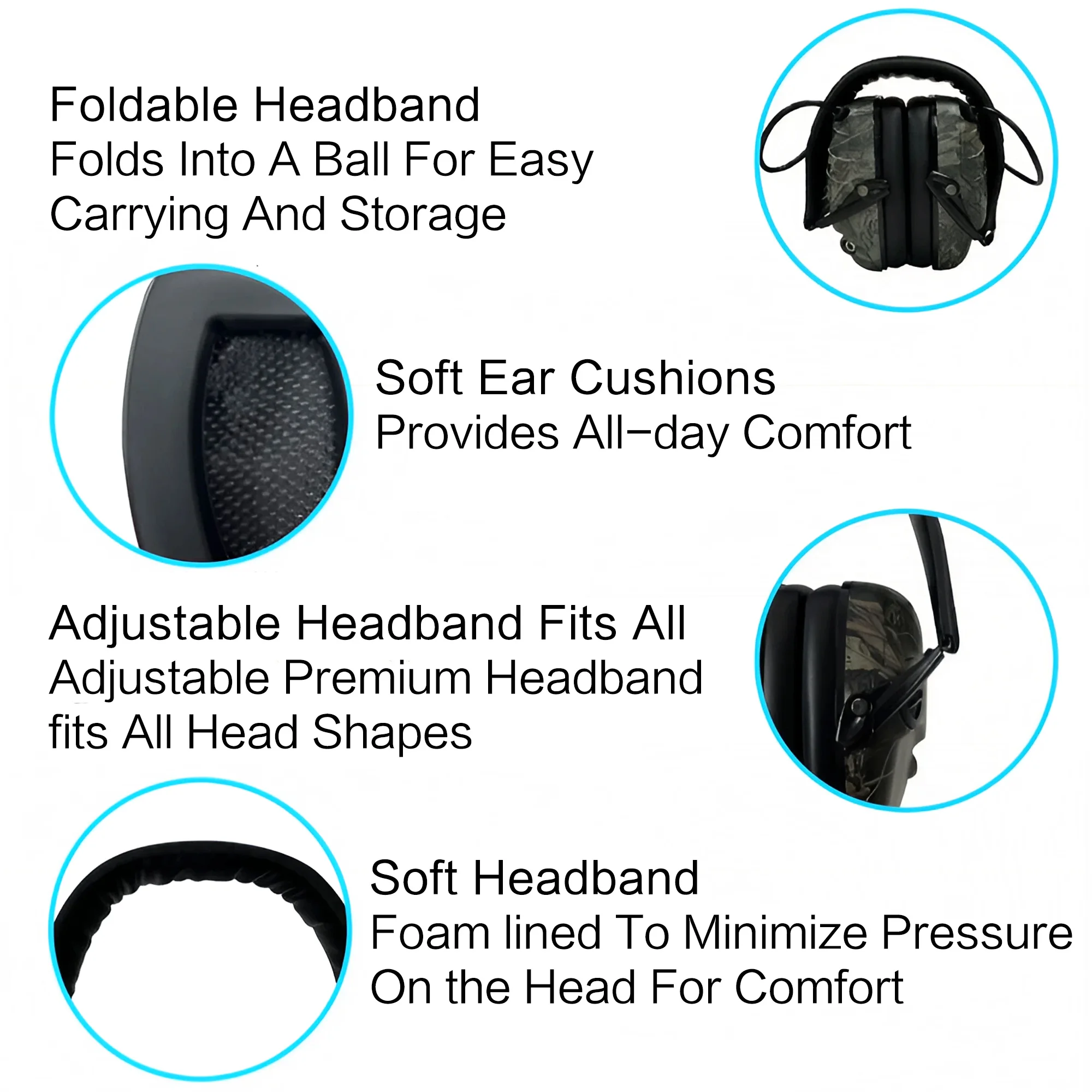 Outdoor Tactical Electronic Sh - Earmuffs Foldable 리뷰 및 가격