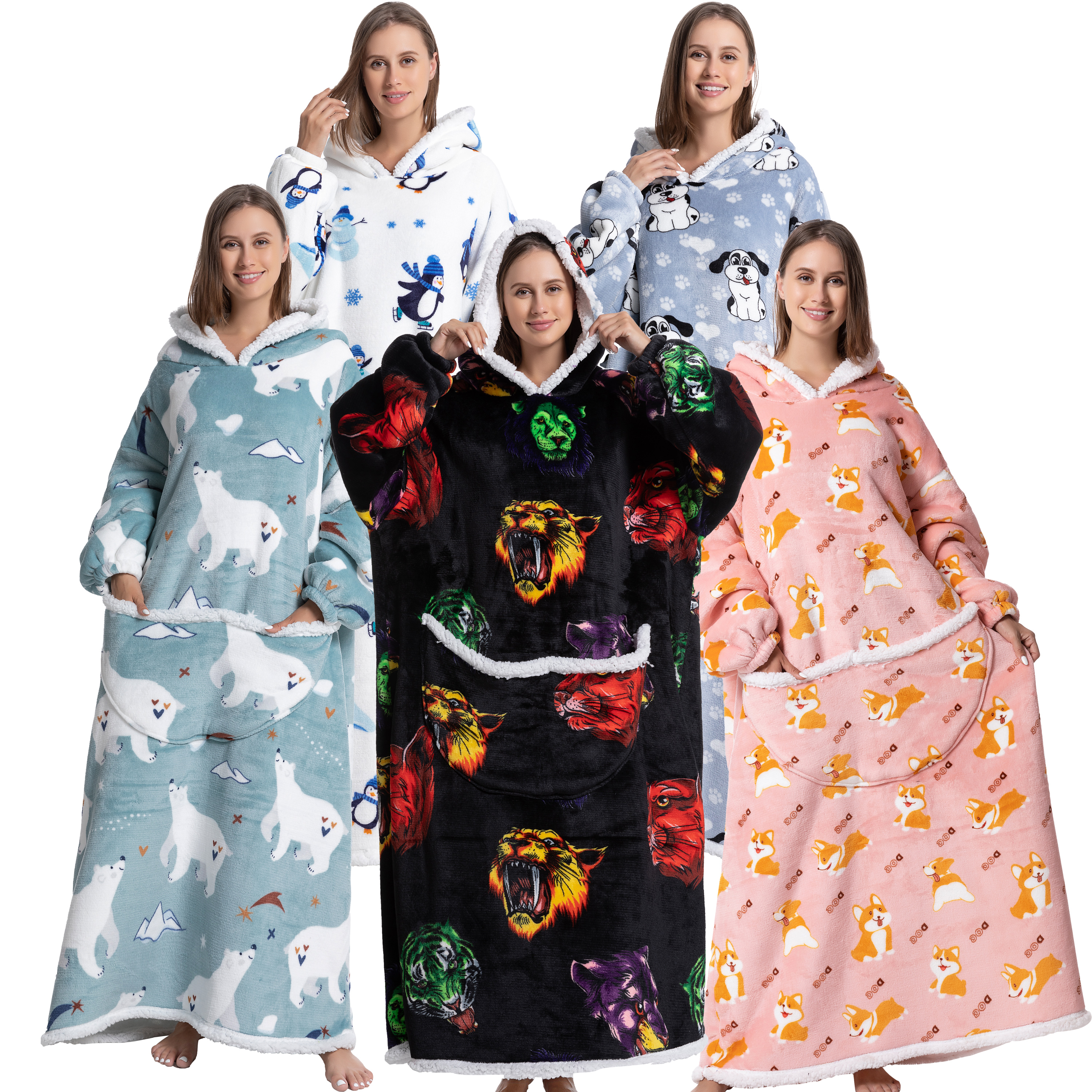 Oversized Wearable Blanket Coz - Sherpa Hoodie Fleece 리뷰 및 가격