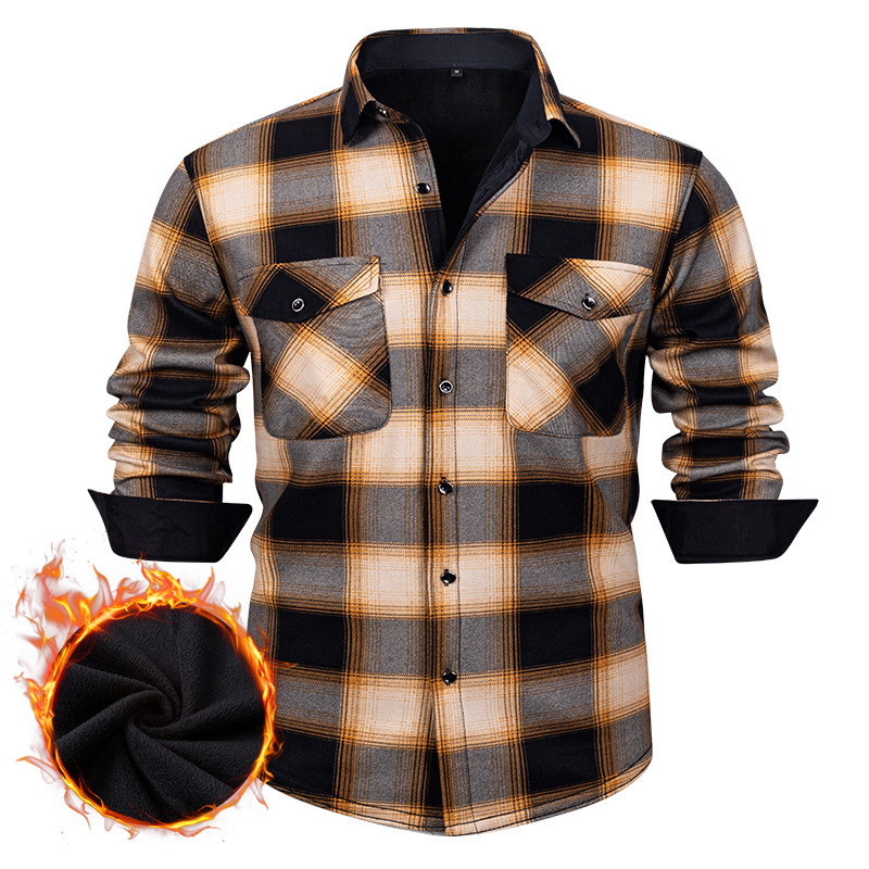 Mens Flannel Plaid Shirt Long  - Flannel Shirt Lined 리뷰 및 가격
