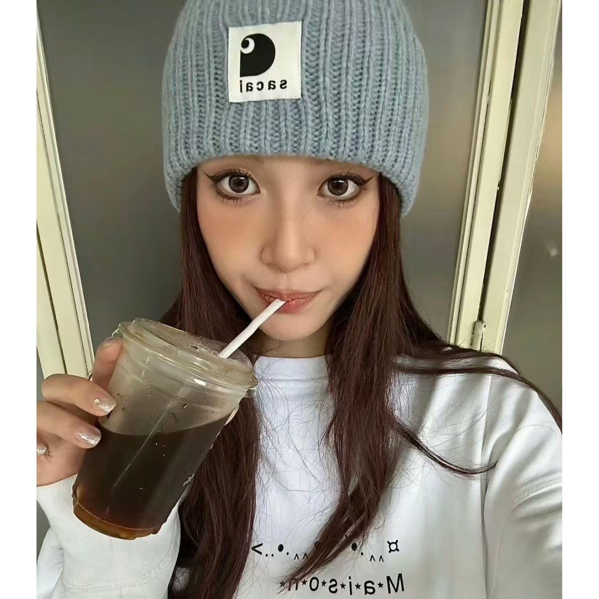 Vuu Sacai Collaborative Patchw - Knit Beanie Hat Warm 리뷰 및 가격