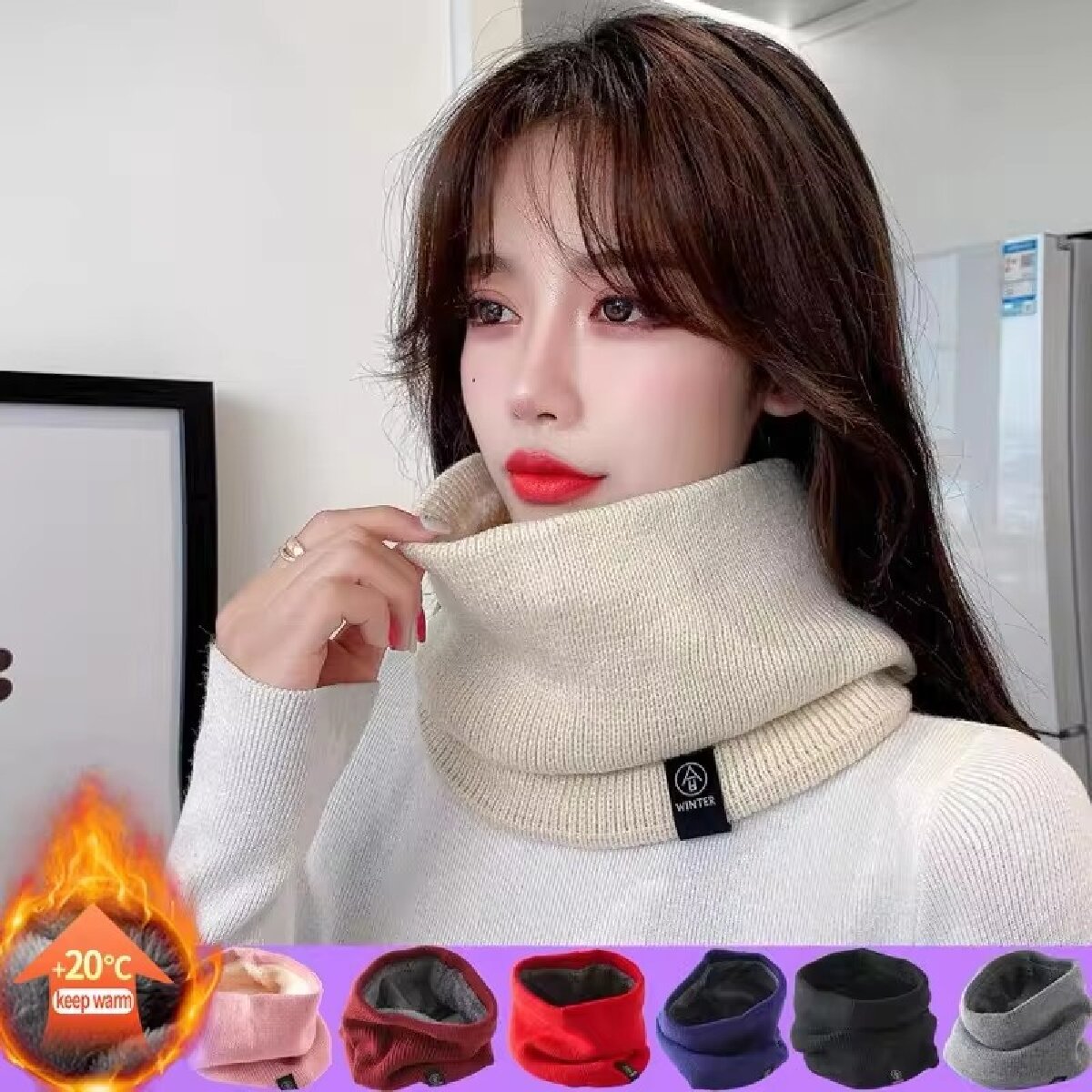 Solid Winter Plush Muffler Woo - Winter Headband Fleece 리뷰 및 가격