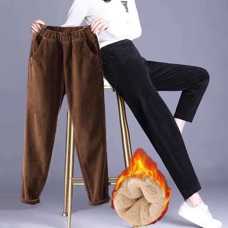 1pcs Women Autumn Winter Plush - Corduroy Pant Warm 리뷰 및 가격