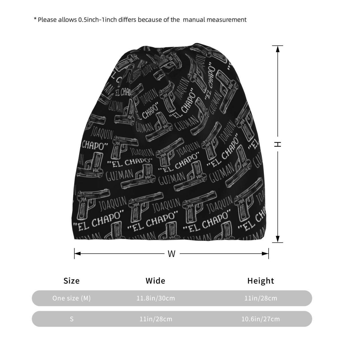 Joaquin El Chapo Guzman Narcos - Knit Beanie Hat Warm 리뷰 및 가격